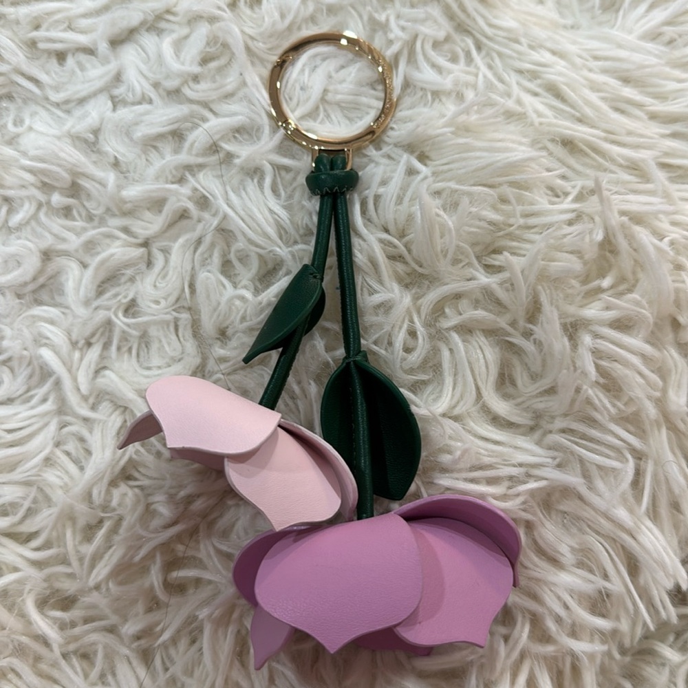 Kate Spade Perfect Plume 3D Flower Keyfob